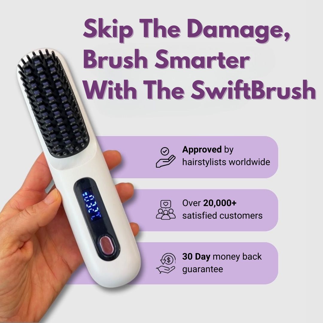 The SwiftBrush Pro  - Portable Straightener Brush